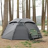 MRKU Campingzelt Doppelkabinenzelt Kuppelzelte für Camping Winddichtes Rucksackzelt Einfach aufzubauendes kleines leichtes Zelt