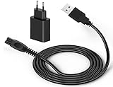 Panlouting Ersatz USB Ladekabel 5V mit Netzteil für Philips Elektrorasierer QP2724, QP2834, OneBlade Pro 360