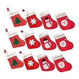 HOLIDYOYO 24 Stück Weihnachts Sockenanhänger Zum Aufhängen Von Geschenktüten Und Für Festliche Dekoration Verschiedene Designs Für Eine Stimmungsvolle Weihnachtsfeier Ideal