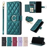 hülle Für Huawei P20 lite ANE-AL00 ANE-TL00 ANE-LX1 ANE-LX2 ANE-LX3 Hülle Case Handyhülle Schutzhülle Flip PU-Leder Damenbereich Multifunktionales Design Enthält Kartenfächer Green