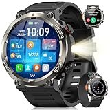 Blackview Smartwatch Herren, Beleuchtung, Kompass, IP68 Wasserdicht, 100 Tage Akku, 1,45'' Touchscreen, Bluetooth-Anruf, Herzfrequenz, Schlafanalyse, Sportuhr mit 100+ Sportmodi, Uhr für Android/iOS