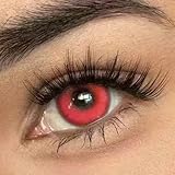 Daily Tageslinsen Farbige blutrot Weiche Tages-Kontaktlinsen | Blood Night| 6 Stück | BC 8.8 mm | Water 43% | DIA 14.5 mm | (-6.50 Dioptrien)