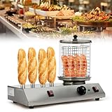 Hot Dog Elektrische Maker Maschine, Profi Bockwurstwärmer Würstchenwärmer mit Glasfass & 4 Heizspießen für westliche Restaurants, Fast Food Restaurants, Teerestaurants, Haushalte