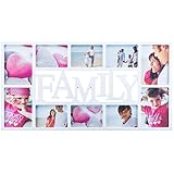 GOODS+GADGETS Bilderrahmen - XXL Fotorahmen Bildergalerie Foto-Collage; Galerierahmen für Hochwertige und exzellente darstellung (Family XXL - Weiß)