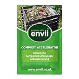 Envii Kompostbeschleuniger & Schnellkomposter Tabs, Natürliche Komposterzeugung und Aktivierung, Kompoststarter durch Nutzbakterien, Geeignet für alle Kompostbehälter, 12 Tabs für 1.800 L Kompost