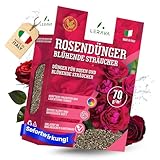 Lerava Rosendünger [Bio] - 3 Monate Langzeitwirkung - Produziert in Europa - Für lange, farbenfrohe Blüten - Rosen Dünger - Rosendünger Langzeitdünger - 800g
