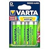 Varta Power Accu D 3000mAh - Akku/Akku (Nickel-Metallhydrid (NiMH), Blau, Grün, (D), CR2032