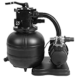 Anaterra Sandfilteranlage, Poolfilter mit Pumpe und Vorfilter, max. 7 m³/h, für Pool und Schwimmbecken, 250 W, mit 7-Wege-Ventil