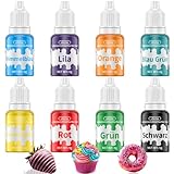 Lebensmittelfarbe Gel, Wwtop 8 Farben Lebensmittelfarbe Set für Kuchen, Backen, Fondant, Macarons, Hochkonzentriertes Lebensmittel Gelfarben, Food Coloring für Tortendeko, Getränken, Osterei-Je 6g