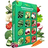 Gemüsesamen Set - 12 Sorten Samen Gemüse - Saatgut Gemüse Sortiment - Anzuchtset für Gemüsepflanzen - Geschenkset - Tomaten, Gurken, Radieschen, Zucchini, Paprika, Möhren und mehr von Deine Gartenwelt