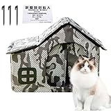 Isoliertes Katzenhaus Für Den Außenbereich - Wasserdicht Falbar Isoliert Katzenhaus Für Kitten Und Haustiere | Warmer Unterschlupf Und Tiergehege - Zur Verwendung Auf Balkon Terrasse Garten Hof Rasen