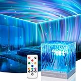 LED Sternenhimmel Projektor Kinder, RGB 3D Lavalampe mit 18 Lichteffekte & Fernbedienung Zeitnahme Nordlicht Projektor Aurora Light, Nachtlicht Kinder Zimmer Deko MäDchen&Junge Geschenke