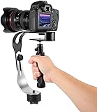 GOTOTOP Handheld Video Stabilisator Kamera Halter Handgriff Stabilisator für Handy Kamera DSLR Camcorder (Schwarz) Camcorder Halterung