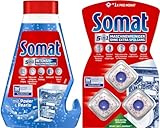 SOMAT 5in1 Reinigungs-Set für die Spülmaschine, bestehend aus Intensiv-Maschinenreiniger (250 ml) & Maschinenreiniger Tabs (3 Stück)