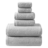 REDKISS 6-teiliges Badetuch-Set – 2 Waschlappen, 2 Handtücher, 2 Badetücher | Premium-Qualität, super saugfähig, kein Ausfallen & lichtbeständig | für Badezimmer, Fitnessstudio, Spa | Erwachsene