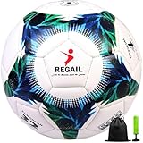 Aipwerer Fussball Größe 4 Kinder,Fußball Kinder,Standard Trainingsfußball,Lederfussball,Verhindern Sprengen,Fußbälle mit Pumpe,Netz,Beutel und Gasnadel (Gothic, Ball Nr. 4)
