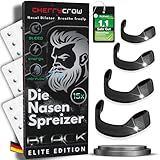 CherryCrow - Die Nasenspreizer | (15 Stück) Magnetische Nasenpflaster für besseres Atmen & Schlafen - Starter Kit Magnet Strips Nose Dilator - Black Edition (Starter Kit)