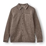 Dilling Herrenhemd aus Wolle/Baumwolle - Hellbraun meliert L