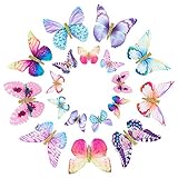 Rubywoo&chili 18 Stück Schmetterling-Haarclips, Damen Mädchen Kinder Haar Clips Set 3D Schmetterling Haarspange, Kopfschmuck für Braut Hochzeit Accessoire