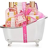 Bade Geschenkset, SPA LUXETIQUE Beauty Set 8 tlg. Geschenke für Frauen Rosenduft, Geburtstagsgeschenk Spa Set mit Deko Badewanne, Wellness Set für Frauen, Weihnachtsgeschenke，Neujahr Geschenke