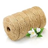 Abio Jute-Schnur 50m 2-3mm Jutegarn 50m Schnur reissfest 100% Natur Jute Kordel Deko Paketschnur Naturfaser Dekoration Verpackung Bindegarn Hanfschnur Spagat Hanfband Juteband