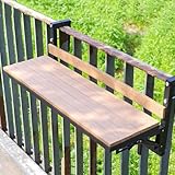 Generisch Kompakter, klappbarer Balkon-Stehtisch für den Außenbereich, für kleine Räume, Terrassen-Beistelltisch mit Geländer – 120 x 25 cm (47,2 x 9,8 Zoll), perfekt für Balkone und Terrassen