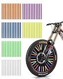 Bunte Fahrrad Speichenreflektoren Set, 72 Reflektoren, 360° Rundum Sichtbarkeit, Einfache Montage, 75mm Länge, Langlebig & Wasserfest, Wiederverwendbar, Geeignet für Alle Fahrradtypen