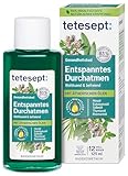 tetesept Entspanntes Durchatmen Bad – Gesundheitsbad mit 5 natürlichen ätherischen Ölen – Wohltuender Badezusatz für Entspannung und Erleichterung – 1 x 125 ml