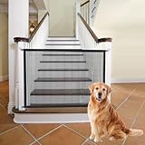 Treppenschutzgitter,Treppenschutzgitter Ohne Bohren Türgitter Türschutzgitter Türschutzgitter Ohne Bohren Treppengitter,Treppenschutzgitter Ausziehbar für Treppen Türen Terrasse(110x 72cm,Schwarz)