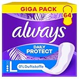 Always Daily Protect Slipeinlagen Damen Long (64 Binden), Gigapack, ohne Duft