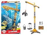 Dickie 203729025 Titan Radiokran mit Funksteuerung, 150 cm, 360° drehbar, mit Licht und USB, inklusive Zubehör, Konstruktionsspielzeug, ab 3 Jahren