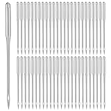 50 Stück 100/16 Hochleistungs Nähmaschinennadeln Nadeln Nähmaschine Universal Nähmaschinennadeln Legierung für Leder Jeans Segeltuch und Stickereien Kompatibel mit Haushaltsnähmaschinen