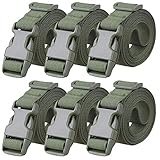 Magarrow 200cm Koffergurt Kofferband Gepäckgurte Einstellbare Reisezubehör Gepäckgurt Koffer Reiseschnalle Gürtel Rutschfester Verpackungsgürtel für Reise (Grün- 6pcs)