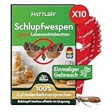 PATTLER® Schlupfwespen gegen Lebensmittelmotten - 10 Karten à 1 Lieferung - Effektiv Kleider Motten bekämpfen - Alternative zur Mottenfalle, Mottenspray, Pheromonfalle (10 Karten à 1 Lieferung)