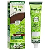 Herbal Time Henna Natürliches Farbcreme Für Haare Braun Schokolade No 6 | Graue Haarabdeckung | Braun Schokolade | Pflanzenhaarfarbe | Ohne Ammoniak, Ohne Sulfate und Ohne Parabene | 75 ml
