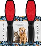 DecorRack 2 Stück Zweiseitige Fusselbürste, Tierhaarentferner für Katzen und Hundehaare, Kleiderbürste für Kleidung und Möbel, Fusselentferner, Fusselrolle Wiederverwendbar