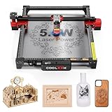 Coolook Laser Graviermaschine, CK1 40W Lasergravurmaschine, 5.5 W Laserleistung, Herstellung von 3D-Holzpuzzles, Hochpräzises Gravieren Schneiden für Metall, Glas,Wood,Arylic