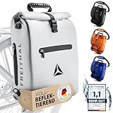 FREITHAL - Vollreflektierende 3in1 Fahrradtasche [25L] - Verwendbar als Gepäckträgertasche, Rucksack & Umhängetasche - 100% wasserdichte & Reflektierende Fahrradtasche Rucksack - Mit 16' Laptopfach