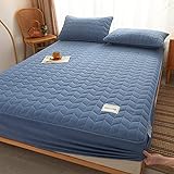 JIANINGHOME Matratzen-Bett-Schoner mit Spannumrandung | Auch für Boxspring-Betten und Wasser-Betten geeignet | Microfaser | 100% Polyester | Matratzen-Auflage,160x200cm+25cm