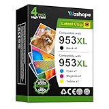 953 XL Druckerpatronen Kompatibel für HP 953 953XL Multipack Patronen für HP Officejet Pro 8710 8715 7740 7720 8210 8720 7730 8218 8718 8725 8728 8730 8740 (4er-Pack)