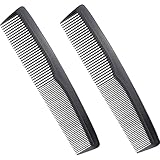 2 Stücke Haarkamm,Hair Comb,Herren Kamm,Multifunktionaler Friseur Kamm,Antistatischer,Breiter Zahnkamm+Feine Zahnung,18.7cm