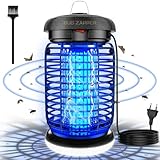 seenlast Insektenvernichter Elektrisch, Mückenlampe 15W 4200V Mückenfalle Mückenschutz Mit LED-Licht, Fliegenfalle Elektrisch Mückenabwehr, für Mücken,Motten,Fliege,Spinnen, Wasserdicht IPX4
