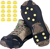 Tevlaphee Schuhspikes,Schuhkrallen,Steigeisen,Schuh Spikes für Bergschuhe,mit einem 15er-Pack Ersatz-Schneespikes für Damen,Herren und Kinder (XL)