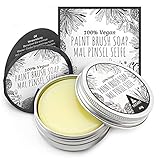Tritart Pinselreiniger für Acrylfarbe und Aquarell - Künstlerseife und Malpinsel Reiniger | 40g vegane Pinselseife für Künstler