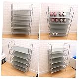 CHILDWEET 1Stk Schuhregal zu Hause Kleiderablage Deckel Zeigen Aufbewahrung im Schuhschrank Tür Organizer playmakers schueregale schuhrack Schuhdose Mehrschichtiges Schuhregal Light Grey