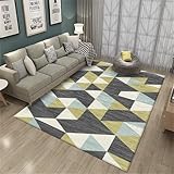 RUGMRZ Wohnzimmerteppich Carpet Grauer Blauer Teppich kurz Kristall Samt Material waschbar Teppichläufer Teppich Eingangsbereich Innen 200x250cm
