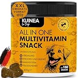 KUINEA® Hunde Vitamine als Leckerli | All-in-One Multivitamin für Hunde | 150 Snacks (400 g) | Immunsystem, Gelenke, Knochen, Verdauung, Fell | Nahrungsergänzung Hund | ca. 5-Monats-Vorrat