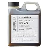 wesentlich. Neemöl mit Emulgator 1000ml - fertig gemischt für Haus und Garten - hochergiebig für 100l Spray