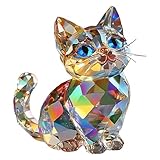 Katzen Deko, Deko Katze, Katzen-Dekoration, 2D-Dekoration, Deko-Katze, 16 x 20 cm, geeignet für Raumdekoration, Büro, bunter Kätzchen-Tischständer, 2D-Dekorplatte, flache Katzen-Dekoration