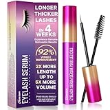 Wimpernserum Long Lashes, Lash Serum - Wimpernserum Ohne Hormone, mit Wimpern Applikator für Anfänger, für Pflege Gebrochene Wimpern, Vollere und Längere Wimpern, Schnelleres Wimpernwachstum(5ml)
